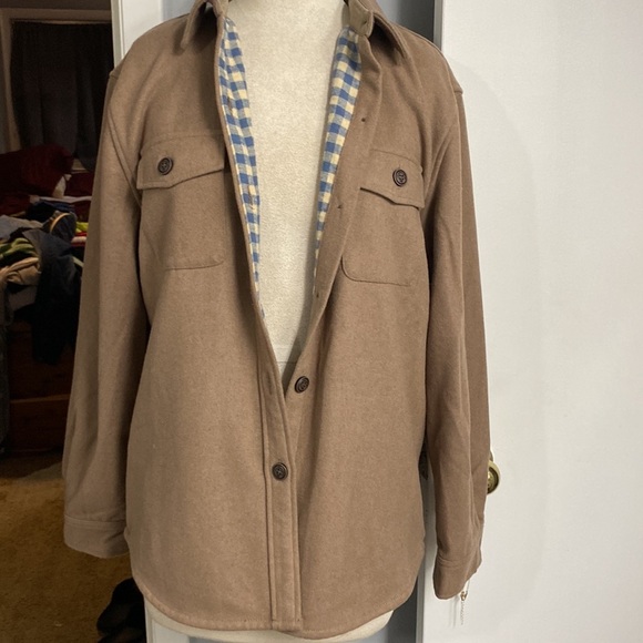 THE NORMAL BRAND BRIGHTSIDE  FLANNEL LINED JACKET IN PINEBARK SZ MEDIUM - Picture 7 of 9